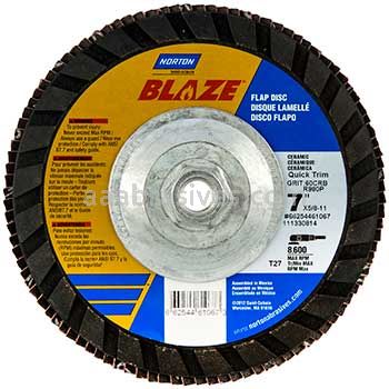 Norton 7 x 5/8-11/40/Norton SG Blaze Type 27 R980 Flap Discs