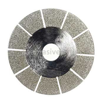 4 x 3/32 x 3/4 Diamond Slotted Cut-off Saw Blades with 3/4" Wraps
