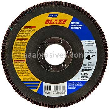 Norton 4-1/2 x 7/8/80/Norton SG Blaze  Type 27 High Density /R980P/Norton Flap Discs