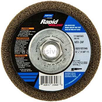 Norton 4-1/2 x 5/8-11 NEX-2AF Fine Type 27 Depressed Center Wheel Norton Rapid Finish Wheels