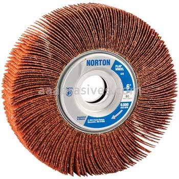 Norton 66261146104 6 x 1 x 1 60 Grit Blaze R920 Large Diameter Flap Wheels