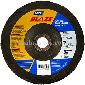 Norton 7 x 7/8/40/Norton SG Blaze Plus Type 29/R980P//Norton Flap Discs