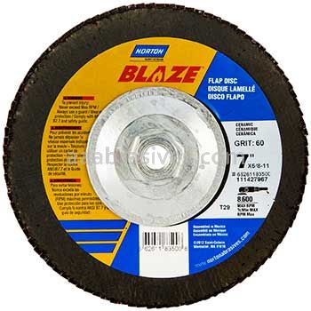 Norton 7 x 5/8-11/60/Norton SG Blaze Plus Type 29/R980P//Norton Flap Discs