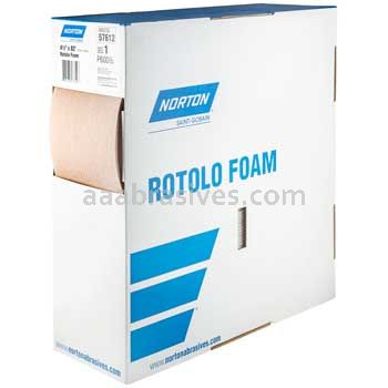 Norton 66623357612 4-1/2 x 82' 600 Grit A275OP No-Fil Rotolo Foam Rolls