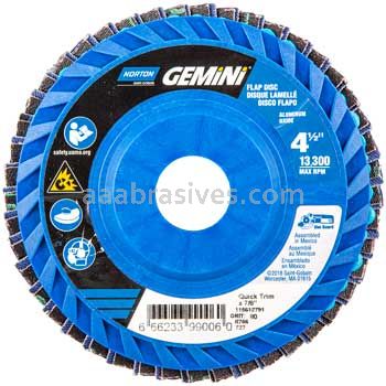 Norton 66623399006 4-1/2 x 7/8 80 Grit Quick Trim T27 Gemini R766T Flap Discs