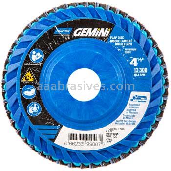 Norton 66623399007 4-1/2 x 7/8 120 Grit Quick Trim T27 Gemini R822/R766 Flap Discs
