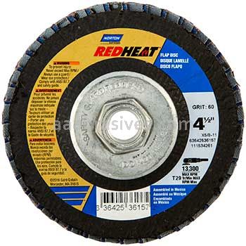 4-1/2 x 5/8-11 Norton Red Heat Type 29 36 R961 Flap Discs