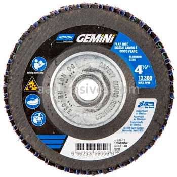 Norton 66623399059 4-1/2 x 5/8-11 40 Grit HD T27 Gemini R766T Flap Discs