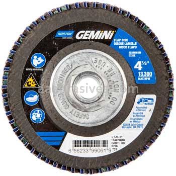 Norton 66623399061 4-1/2 x 5/8-11 80 Grit HD T27 Gemini R766T Flap Discs