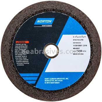 Norton 69078640234 5 x 3-3/4 x 2 x 5/8-11 Rim 1 Back 3/4 57AC16-Q RB Type 11 Flaring Cup Wheels