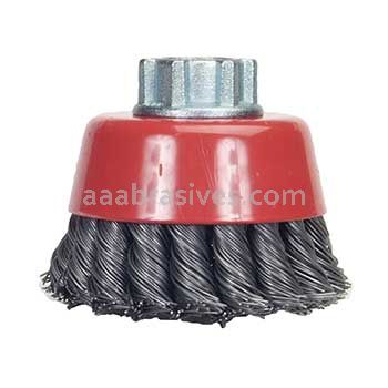 Norton 6 x .035 x 5/8-11/Carbon Steel//Knotted Wire Cup Brushes - For Steel