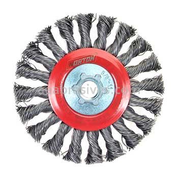 Norton 4-1/2 x .020 x 5/8-11 /Carbon Steel//Standard Twist Knot Wire Wheel Brushes - For Steel