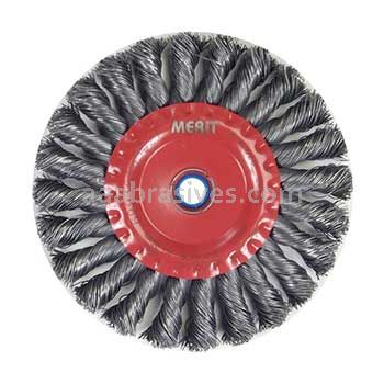 Norton 6 x .020 x 5/8-11 Standard Twist Knot Wire Wheel Brushes For Stainless Steel