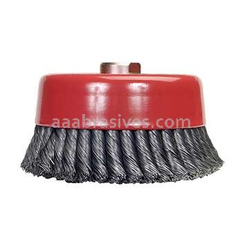 Norton 6 X .020 X 5/8-11 /Carbon Steel//Knotted Wire Cup Brushes - For Steel