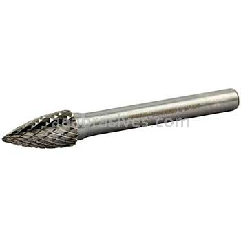 Norton 69957308025 SG3 Tree with Taper 3/8 x 3/4 x 2-1/2 Double Cut Burrs
