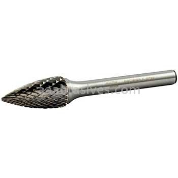 Norton 69957308026 SG5 Tree with Taper 1/2 x 1 x 2-3/4 Double Cut Burrs