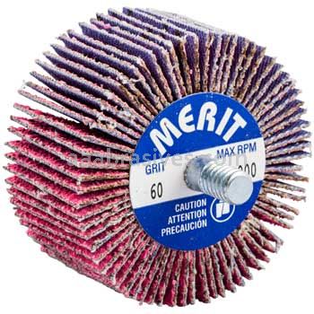 Norton 69957339723 2 x 1 x 1/4-20 Threaded 60 Grit Ceramic Alumina Pink R928 Flap Wheels
