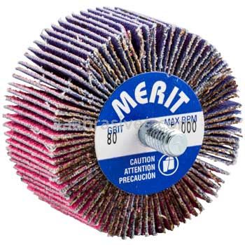 Norton 69957339735 2 x 1 x 1/4-20 Threaded 80 Grit Ceramic Alumina Pink R928 Flap Wheels