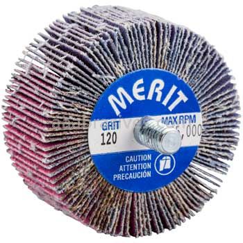 Norton 69957339736 2 x 1 x 1/4-20 Threaded 120 Grit Ceramic Alumina Pink R928 Flap Wheels