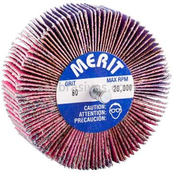 Norton 69957339739 3 x 1 x 1/4-20 Threaded 80 Grit Ceramic Alumina Pink R928 Flap Wheels