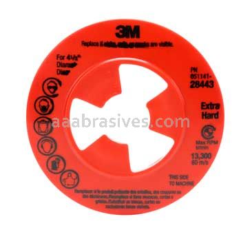 3M 7000045279 4-1/2” Extra Hard Red Disc Pad Ribbed 28443