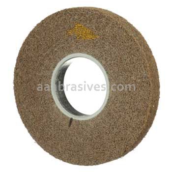 3M&trade; 7000045894 6 x 1/2 x 1 Scotch-Brite&trade; 7 A/O Medium Cut and Polish Wheel