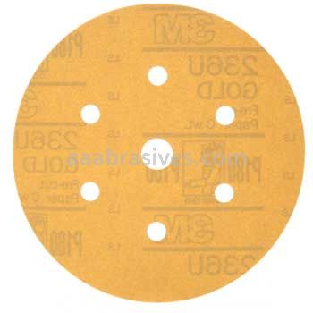 3M™ 7000118771 6" P180 Grit 236U Hookit™ Gold Dust Free Sanding Disc 01079