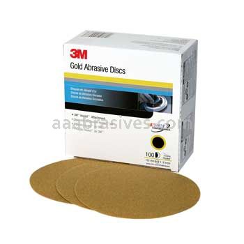 3M™ 7000119716 6" P220 Grit 216U Hookit™ Gold Sanding Disc 00978