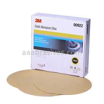 3M™ 7000119733 6" P800 Grit 216U Hookit™ Gold Sanding Disc 00922