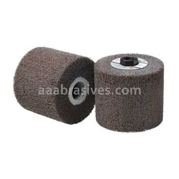 3M&trade; 7000121168 4-1/2 x 4 x 5/8-11 5S/C Medium Scotch-Brite&trade; Match and Finish Flap Brush