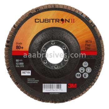 3M™ 7000148200 5 x 7/8 80+ Grit 967A T27 Cubitron™ II Flap Disc