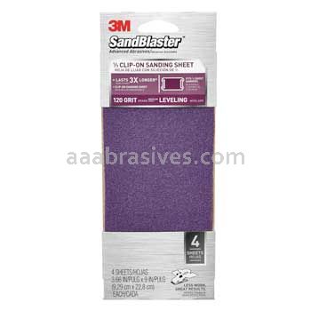3M™ 7010313593 120 grit 3.66 in x 9 in 9653 SandBlaster™ Power Sanding Sheet