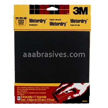 3M™ 7010315806 9 x 11 Assorted Grit 9088NA Wetordry™ Sandpaper
