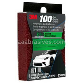 3M™ 7010328055 Performance Sanding Sponge 1x2-5/8 100 Grit
