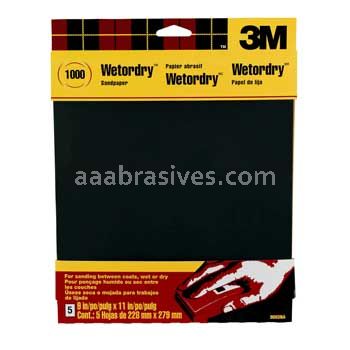 3M&trade; 7010332423 9 x 11 9083NA-20 Wetordry&trade; Sandpaper