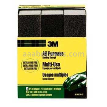 3M&trade; 7010335348 General Purpose Sanding Sponge Dual Grit 3-3/4x2-5/8x1 Extra Fine/Fine