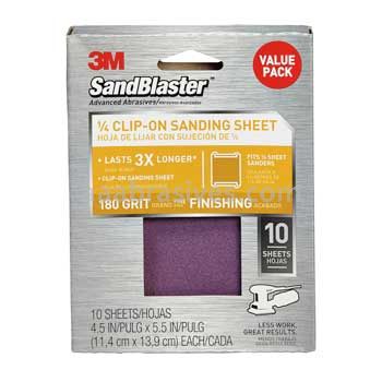 3M™ 7010376324 4.5 x 5.5 180 Grit SandBlaster™ Palm Sander Sheets