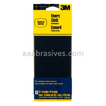 3M™ 7010384546 3-2/3 x 9 Emery Cloth Sandpaper