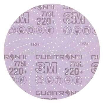 3M™ 7100064271 6" 220+ Grit 775L Cubitron™ II Hookit™ Clean Sanding Film Disc