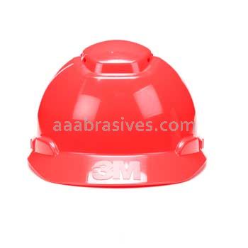 3M™ 7100081973 H-705V-UV Hard Hat Red 4-Point Ratchet Suspension Vented withUvicator