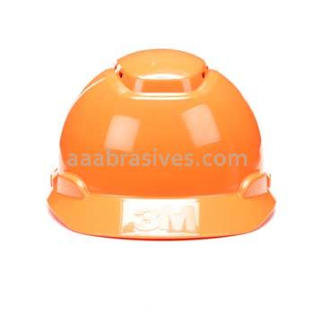 3M™ 7100084762 H-706V Hard Hat Orange 4-Point Ratchet Suspension Vented