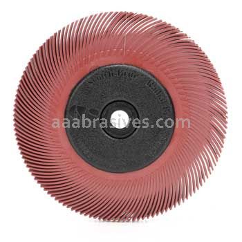 3M&trade; 7100138299 6 x 7/16 x 1 220 Grit Scotch-Brite&trade; Radial Bristle Brush with Adapter