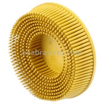 3M&trade; 7100138320 3 x 5/8 80 Grit TR RD-ZB Yellow Scotch-Brite&trade; Roloc&trade; Bristle Disc