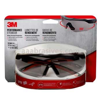 3M&trade; 7100153473 Performance Eyewear Anti-Fog 47091H1-DC Black/Red Gray Lens