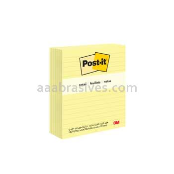 3M&trade; 7100229247 3 x 5 635 Canary Yellow Post-it&reg; Notes