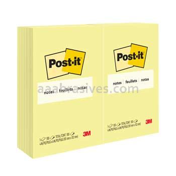 3M™ 7100230236 4 x 6 659 Canary Yellow Post-it® Products Notes