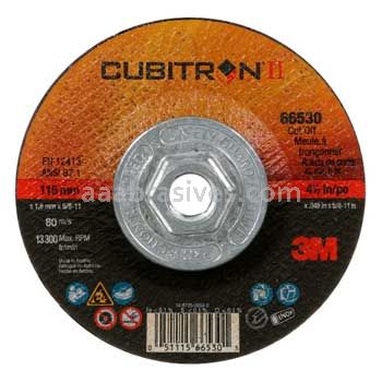 3M™ 7100245010 4-1/2x.045x5/8-11 T27 Quick Change Cubitron™ II Cut-Off Wheel 66530