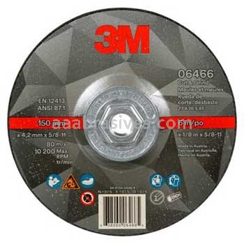 3M™ 7100245021 6x1/8x5/8-11 T27 Quick Change Cut & Grind Wheel 06466