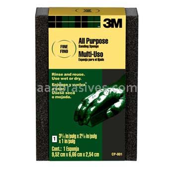 3M™ 7100245164 General Purpose Sanding Sponge Block 3-3/4x2-5/8x1 Fine
