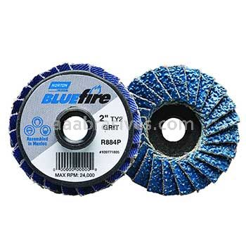 Norton 77696090180 3" 36 Grit BlueFire R860 TS Zirconia Alumina Mini Flap Discs